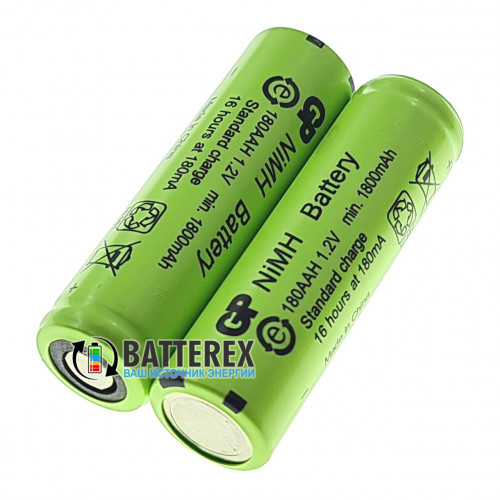 AA GP 180AAH NiMH 1800mah Flat Top технический аккумулятор