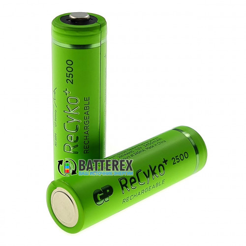 AA GP Recyko 2500mah с низким саморазрядом - поштучно от 1 шт.