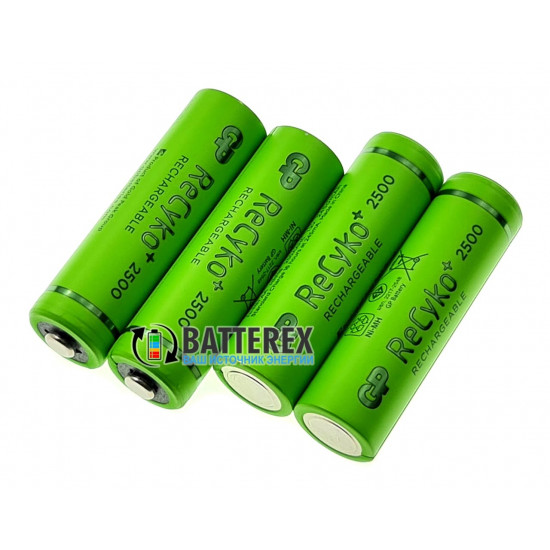 Пальчикові АА акумулятори GP Recyko 2500mah - картонна упаковка 4 шт.