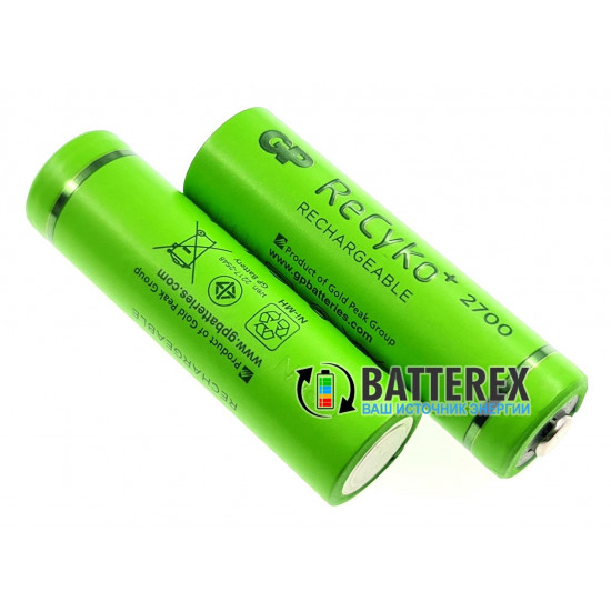 AA GP Recyko 2700mah с низким саморазрядом - поштучно от 1 шт.
