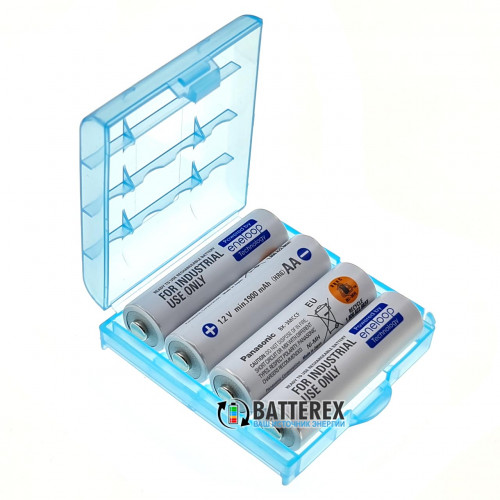 AA Panasonic Eneloop Industrial 2000mah (min.1900 mah) BK-3MCCF 2100 циклов - 4 шт в пластиковом боксе - 2021 год