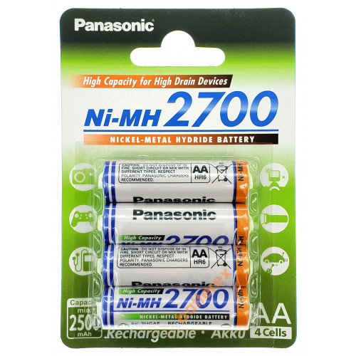 AA Panasonic 2700 mah BK-3HGAE/4BE - 4 шт. в картонном блистере - свежие 2020 год