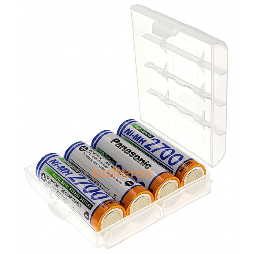 AA Panasonic 2700 mah BK-3HGAE - 4 шт. в пластиковом боксе - свежие 2020 год