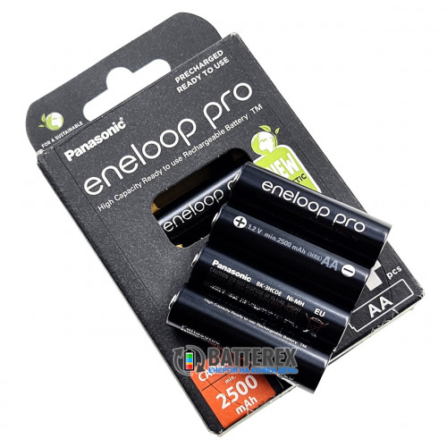 AA Panasonic Eneloop Pro 2600 mah BK-3HCDE/4BE EcoBox - 4 шт в картонній еко-упаковці - 2022 рік