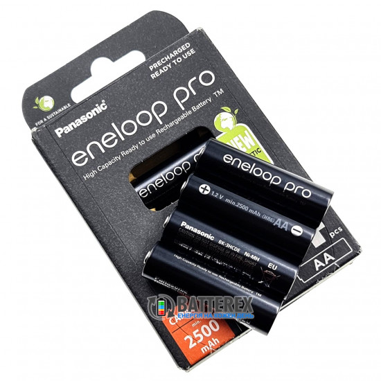 Акумулятори AA Panasonic Eneloop Pro 2600 mah BK-3HCDE/4BE EcoBox - 4 шт. в картонній екологічній упаковці - Оригінал-Японія