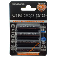 AA Panasonic Eneloop Pro 2600mah BK-3HCDE/4BE - 4 шт. в картонному блістері (ціна за упаковку) - 2021 рік
