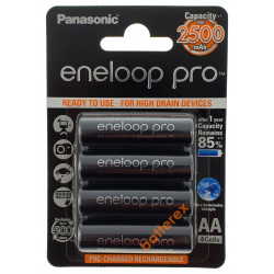 AA Panasonic Eneloop Pro 2600mah BK-3HCDE/4BE - 4 шт. в картонному блістері (ціна за упаковку) - 2021 рік