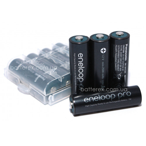 AA Panasonic Eneloop Pro 2600 mah BK-3HCDE - 4 шт. в пластиковом боксе - 2021 год