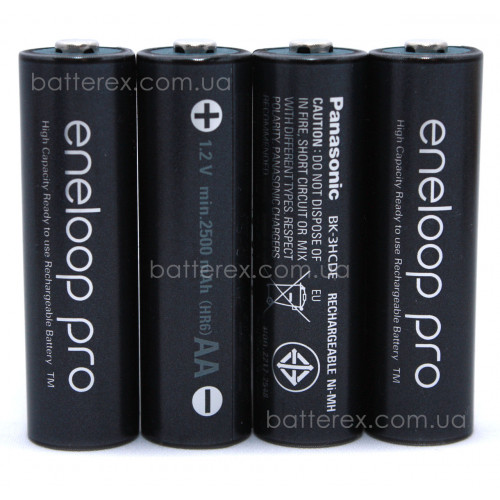 AA Panasonic Eneloop Pro 2600 mah BK-3HCDE - 4 шт. в пластиковом боксе - 2021 год