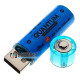 Литий-ионные USB аккумуляторы AA Li-ion Quantum 1100mah 1.5V USB - комплект 2 шт.