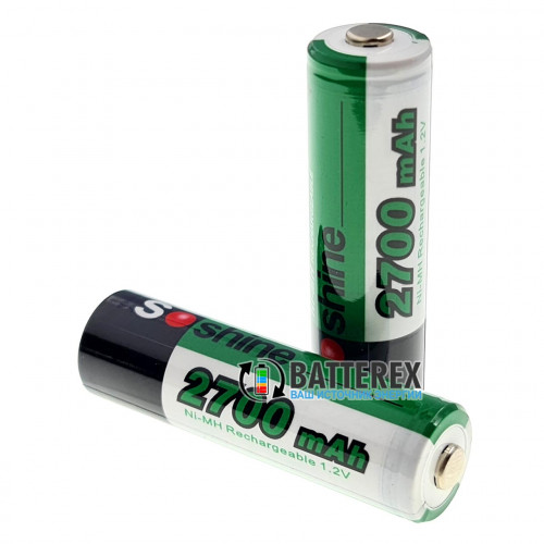 AA Soshine 2700 mah поштучно - цена за 1 шт + бокс к каждым 4м аккумуляторам