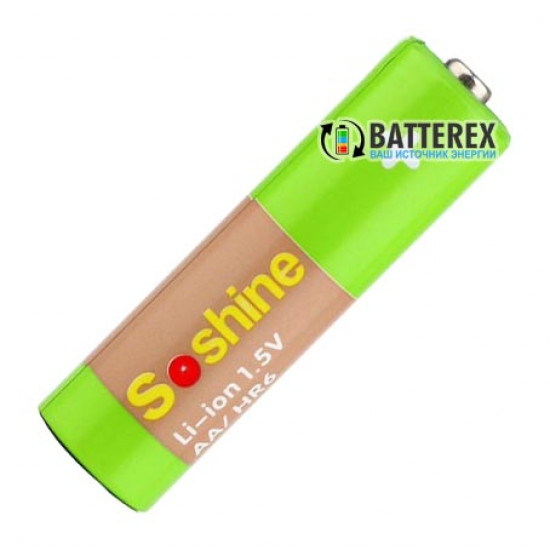 Літієвий АА акумулятор 1.5V Soshine 3300mWh - поштучно від 1 шт.