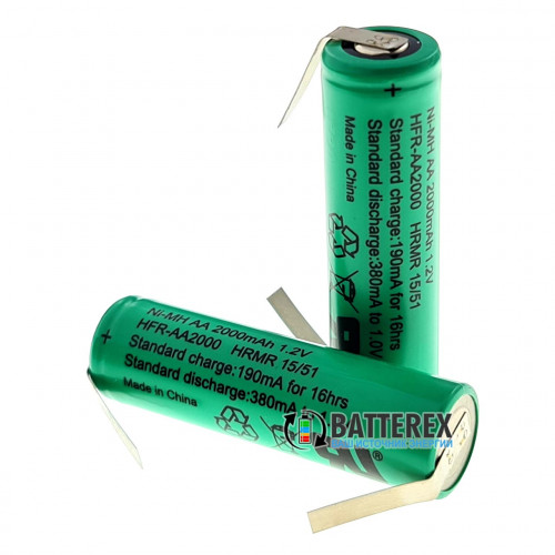 AA Tenergy 2000mah с лепестками под пайку