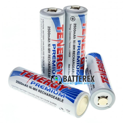 AA Tenergy Premium 2500 mah с низким саморазрядом - поштучно от 1 шт.