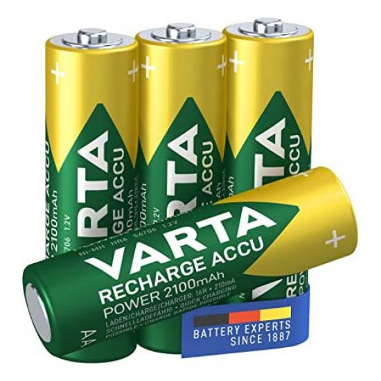 AA Varta R2U 2100 mah Pre-Charged - 4 аккумулятора в блистере, Оригинал, Германия.