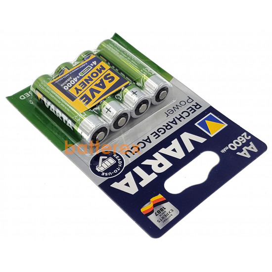 AA Varta R2U 2600 mah Pre-Charged - 4 аккумулятора в блистере.  Оригинал, Германия.