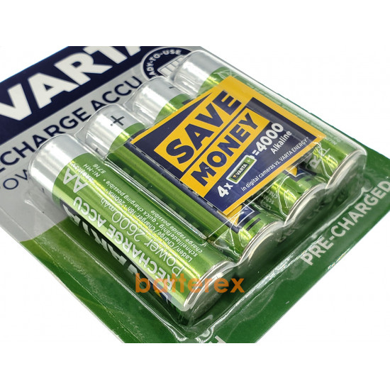 AA Varta R2U 2600 mah Pre-Charged - 4 аккумулятора в блистере.  Оригинал, Германия.