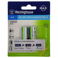 AA Westinghouse MAX 2400 mah - 2 аккумулятора в блистере