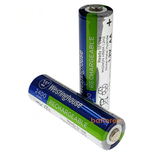 AA Westinghouse MAX 2400 mah - 2 аккумулятора в блистере