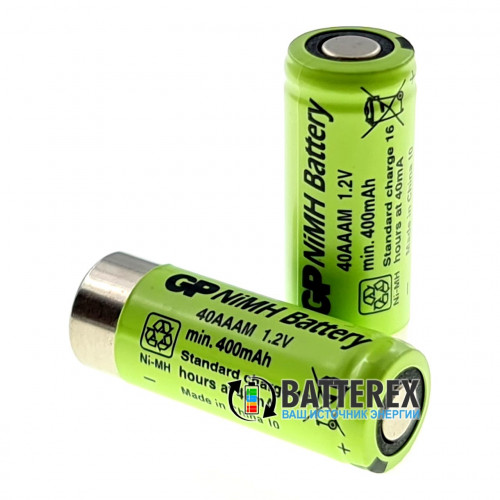 2/3 AAA GP 400mah 1.2V 40AAAM NiMH Flat Top технический аккумулятор