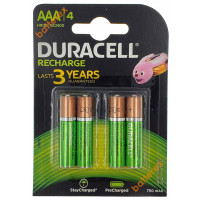 AAA Duracell Recharge 750 mah - 4 аккумулятора в блистере - 2019 год