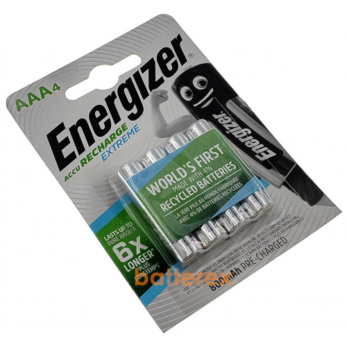 AAA Energizer Extreme 800 mah Pre-Charged - 4 аккумулятора в блистере. Оригинал, Япония