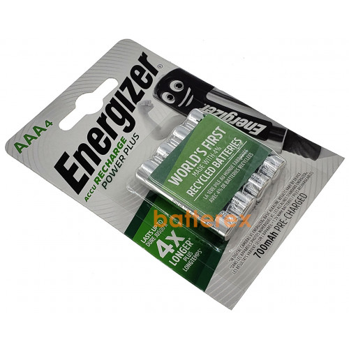 AAA Energizer Power Plus 700 mah Pre-Charged - 4 аккумулятора в блистере. Оригинал, Япония.