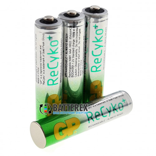 AAA GP Recyko+ 800mah с низким саморазрядом - поштучно от 1 шт.