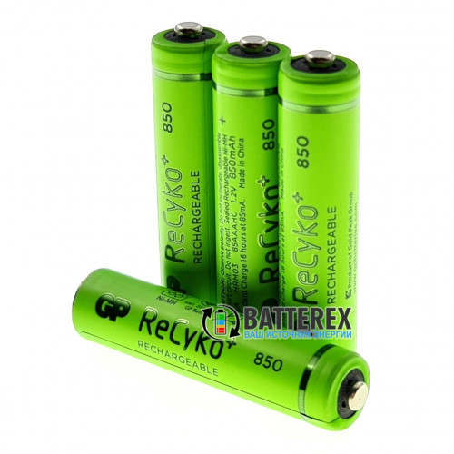 AAA GP Recyko+ 850mah с низким саморазрядом - упаковка 4 шт. в блистере