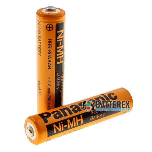 AAA Panasonic 780mah (min.750 mah) HHR-80AAAB промышленная серия - поштучно от 1 шт.
