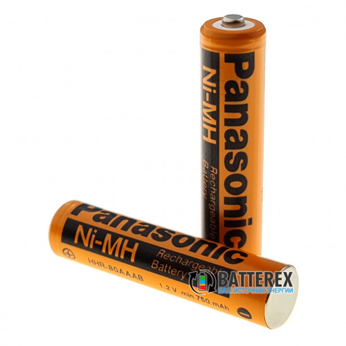 AAA Panasonic 780mah (min.750 mah) HHR-80AAAB промышленная серия - поштучно от 1 шт.
