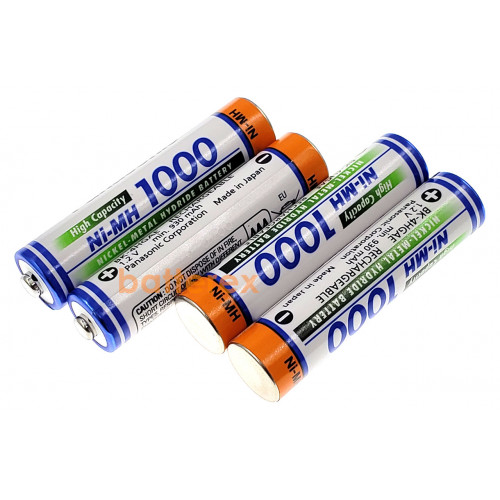 AAA Panasonic 1000 mah BK-4HGAE - 4 шт. в пластиковом кейсе