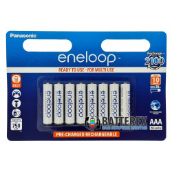 AAA Panasonic Eneloop 800 mah BK-4MCCE/8BE - 8 шт. в картонному блістері - 2021 рік