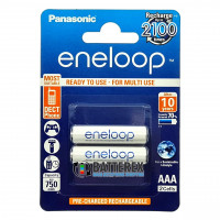 AAA Panasonic Eneloop 800 mah BK-4MCCE/2BE - 2 аккумулятора в блистере - 2021 год