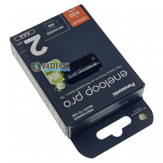 Акумулятори AAA Panasonic Eneloop Pro 980 mah BK-4HCDE - 2 шт. в картонній екологічній упаковці EcoBox - Оригінал-Японія