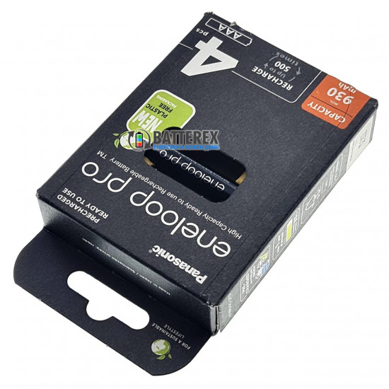 Акумулятори AAA Panasonic Eneloop Pro 980 mah BK-4HCDE 4 шт. в картонній екологічній упаковці EcoBox - Оригінал-Японія