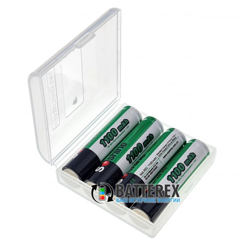 AAA Soshine 1100 mah - 4 аккумулятора с боксом в фирменной упаковке