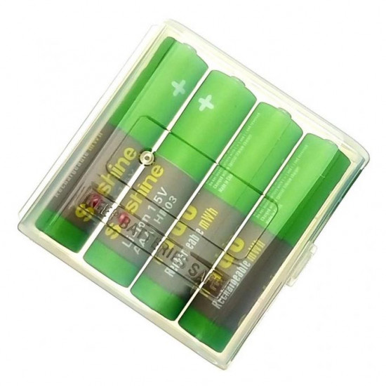 Акумулятори ААА літій-іонні 1.5V Soshine 1100mWh 730mah - комплект 4 шт в пластиковому боксі