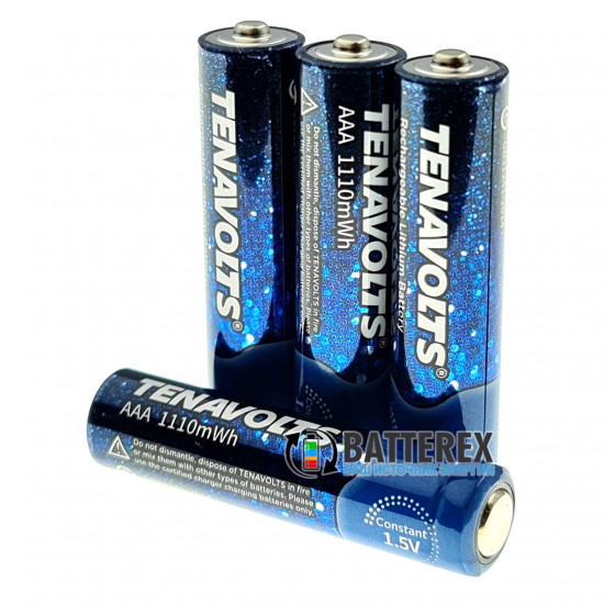 Зарядний пристрій Tenavolts TS-C4 на 4 AA та AAA Li-ion + 4 акумулятори AAA Li-ion Tenavolts 1110mWh 1.5V