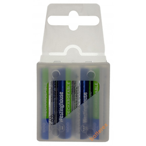 AAA Westinghouse MAX 1000 mah - 4 аккумулятора в пластиковом кейсе