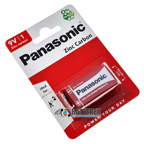 Батарейка солевая Крона Panasonic Zinc Carbon 9V 6F22 