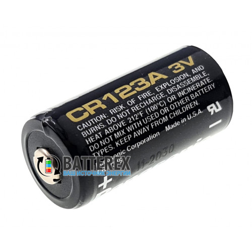 Батарейка CR123A Panasonic Lithium 3V промышленная Made in USA