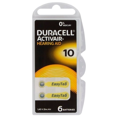 Duracell Activair 10 PR70 - батарейки для слухового апарату - 6 шт. в упаковці (ціна за упаковку)