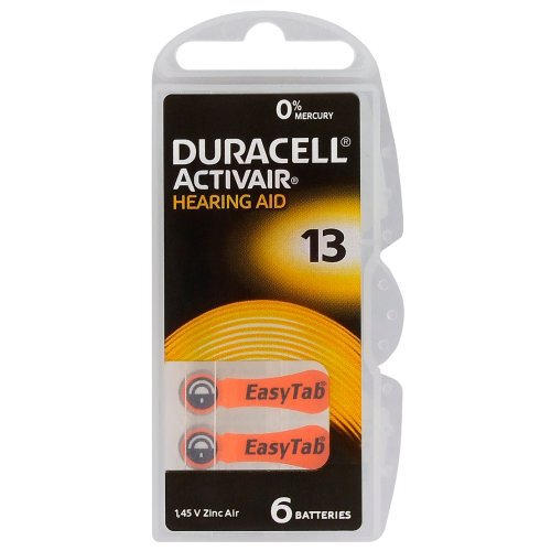 Duracell Activair 13 PR48 - батарейки для слухового апарату - 6 шт. в упаковці (ціна за упаковку)