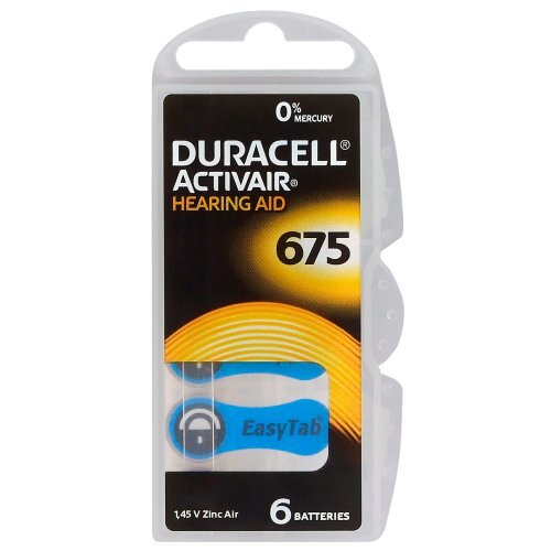Duracell Activair 675 PR44 - батарейки для слухового апарату - 6 шт. в упаковці (ціна за упаковку)