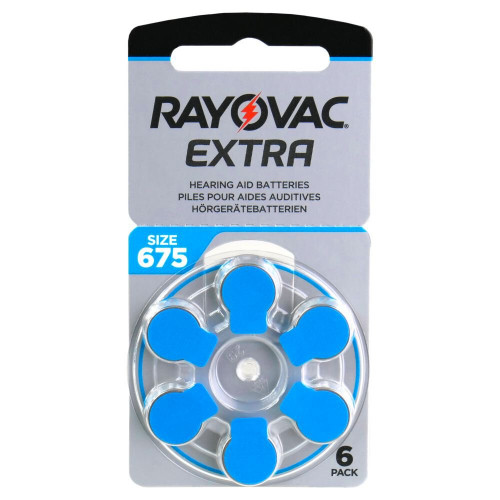 Батарейки Rayovac Extra 675 PR44 для слухового аппарата - 6 шт. в упаковке (цена за упаковку)