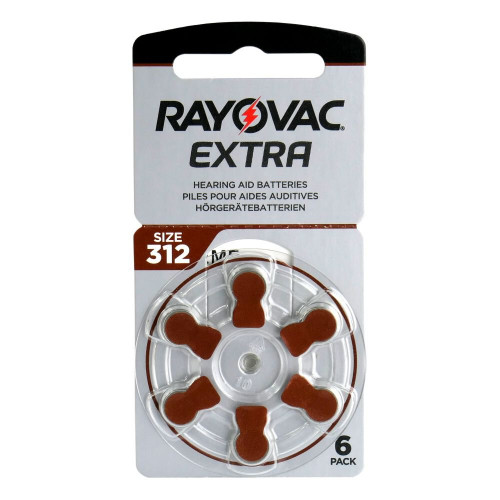 Батарейки Rayovac Extra 312 PR41 для слухового апарату - 6 шт. в упаковці (ціна за упаковку)