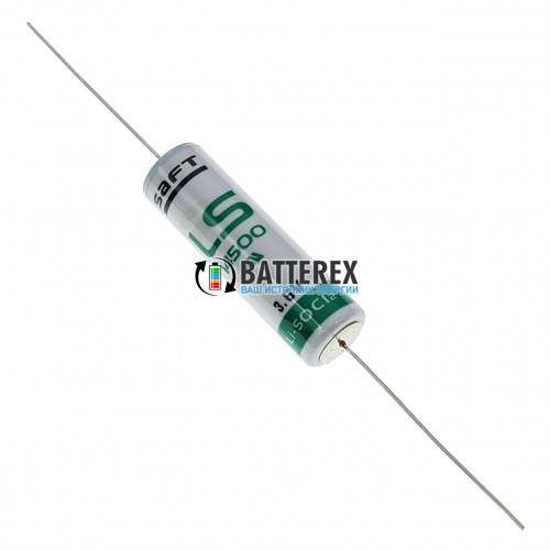 Батарейка литиевая SAFT LS 14500 AA CNA 3,6V LiSOCl2 с выводами под пайку - Made in France