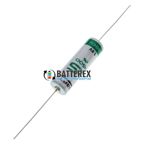 Батарейка литиевая SAFT LS 14500 AA CNA 3,6V LiSOCl2 с выводами под пайку - Made in France