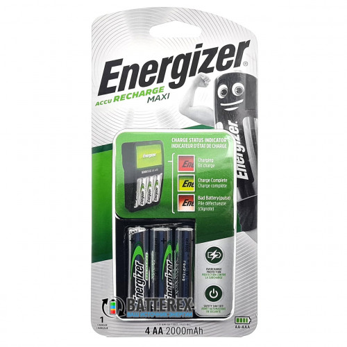 Energizer MAXI Charger + 4 AA Energizer 2000mah - фирменный набор зарядное устрайство + 4 аккумулятора АА